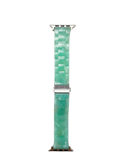 Lussoloop Fashionable Resin Apple Watch Band -Ice Green