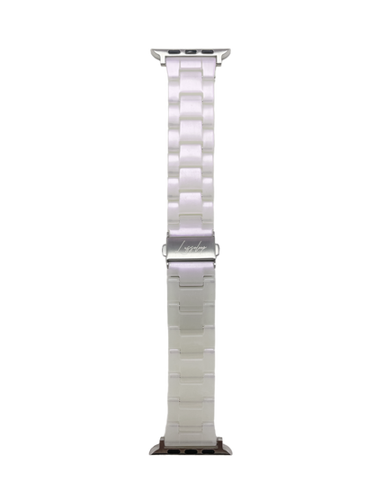 Lussoloop Fashionable Resin Apple Watch Band -Gradient White