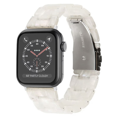 Lussoloop Fashionable Resin Apple Watch Band -Gradient White