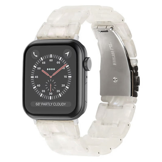 Lussoloop Fashionable Resin Apple Watch Band -Gradient White