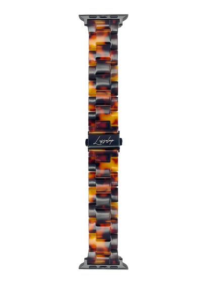 Lussoloop Fashionable Resin Apple Watch Band -Amber
