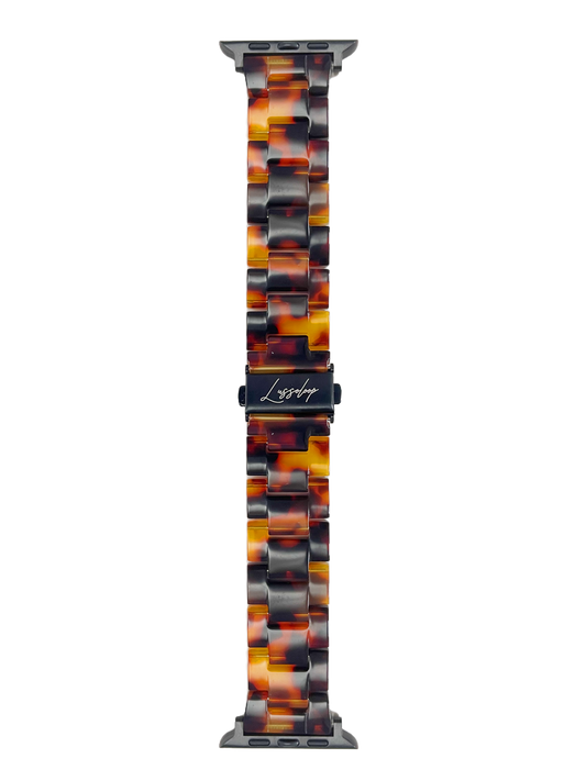 Lussoloop Fashionable Resin Apple Watch Band -Amber