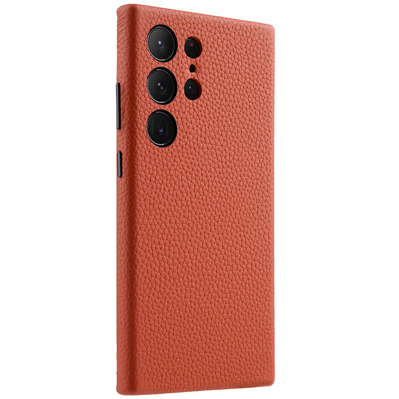 Lussoloop Premium Leather case Top-Grade CowhideTrendy Colors Shockproof Protection for Samsung Galaxy S24