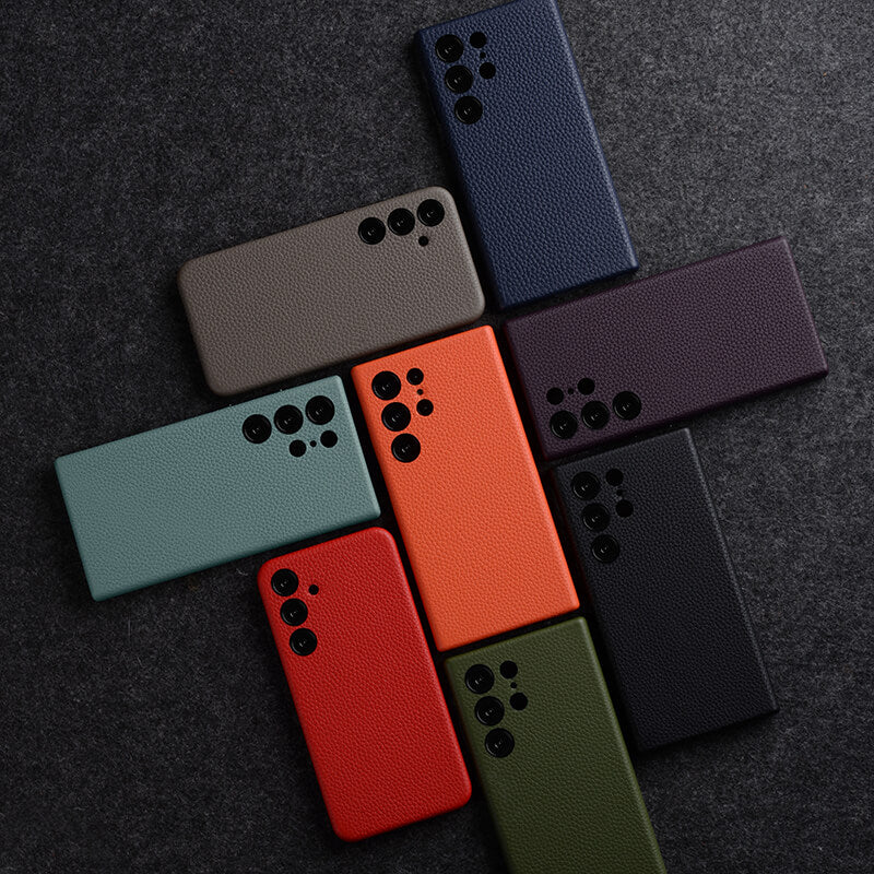 Lussoloop Premium Leather case Top-Grade CowhideTrendy Colors Shockproof Protection for iPhone 16