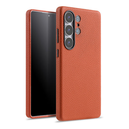 Lussoloop Premium Leather case Top-Grade CowhideTrendy Colors Shockproof Protection for Samsung Galaxy S25