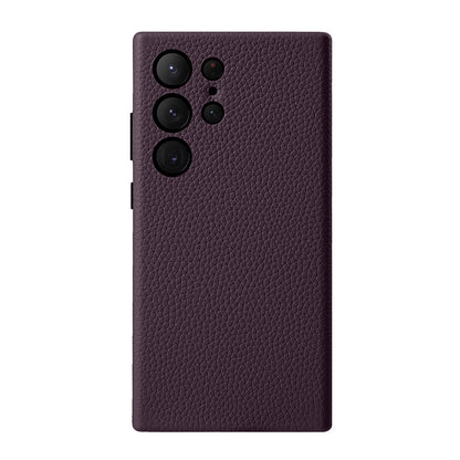 Lussoloop Premium Leather case Top-Grade CowhideTrendy Colors Shockproof Protection for Samsung Galaxy S24