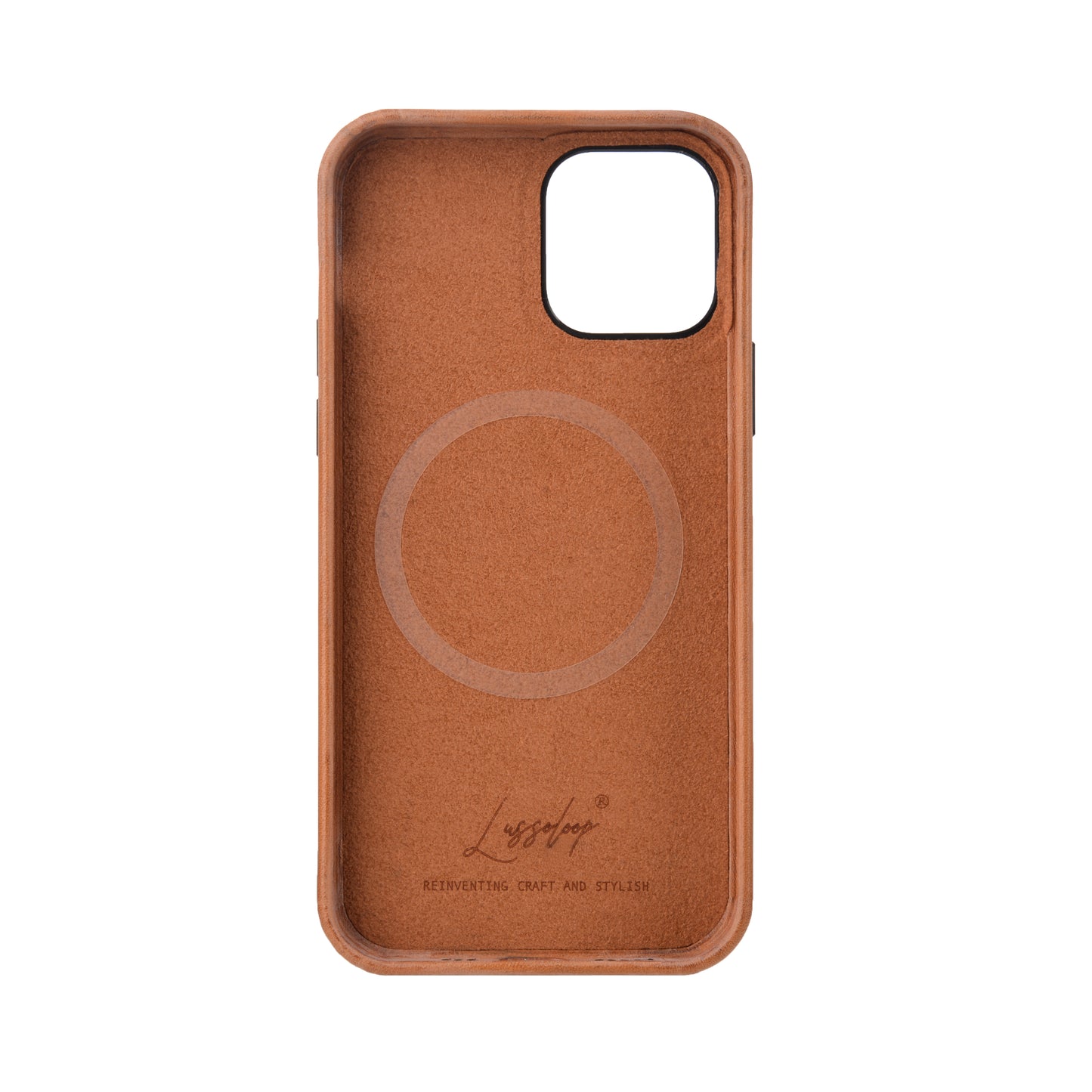 Lussoloop Premium Leather case Barenia Leather Case with MagSafe for iPhone 12 Pro Max
