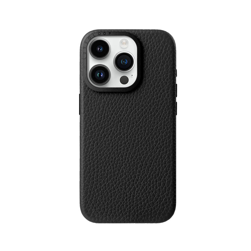 Lussoloop Premium Leather case Top-Grade CowhideTrendy Colors Shockproof Protection for iPhone 15